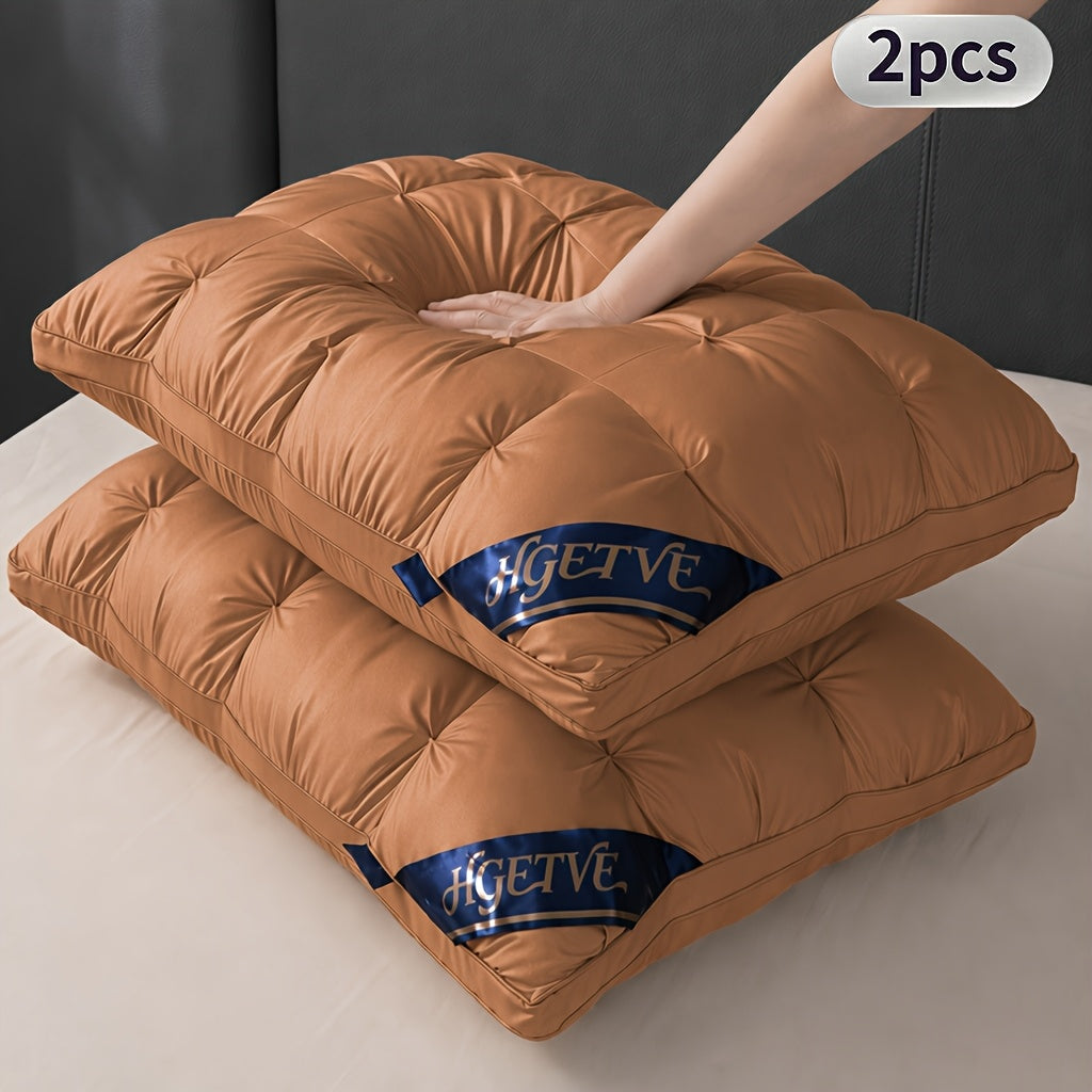 Bedhacker two-pack hotel pillows in brown