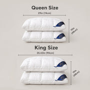 Fluffy sleeping pillow comfort detail