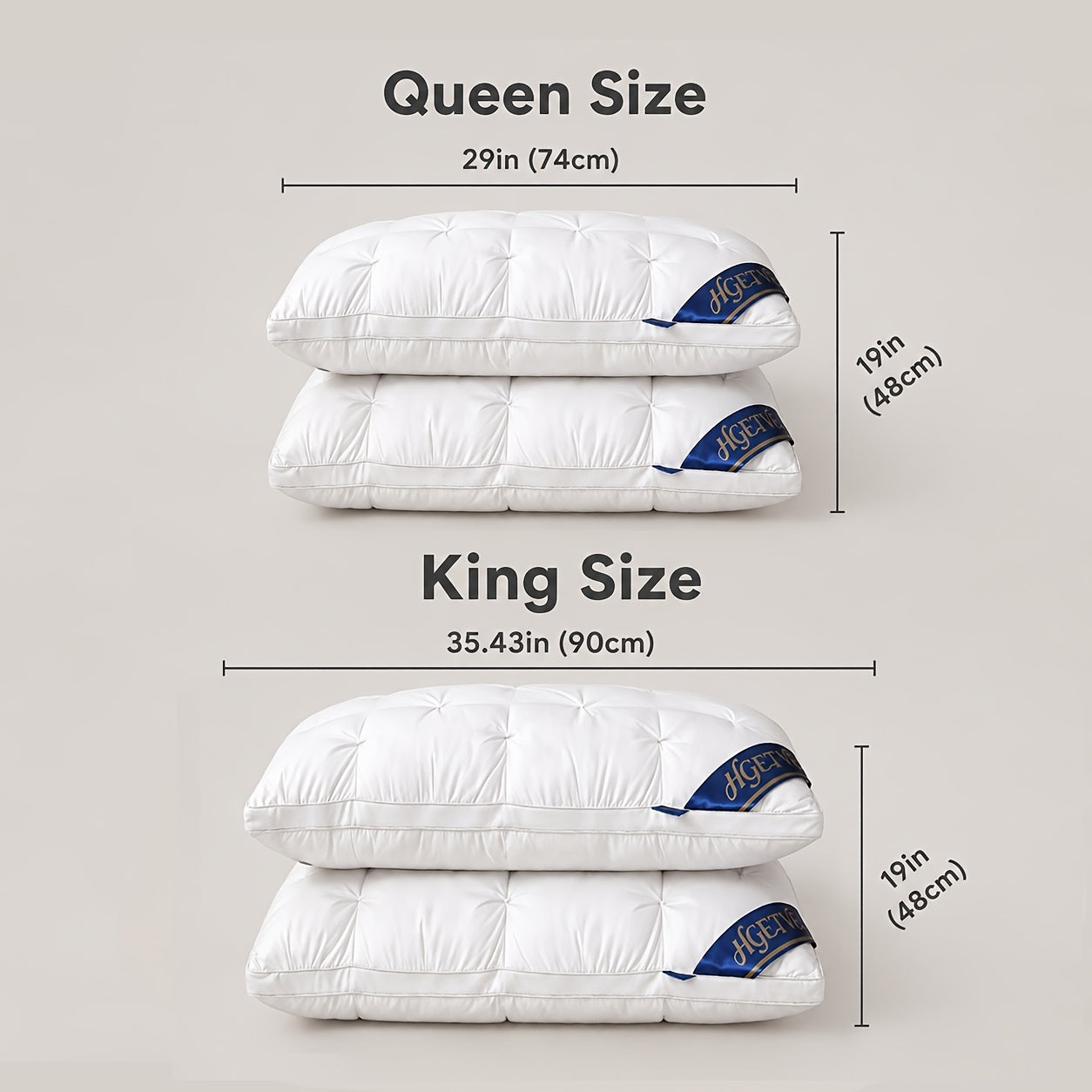Fluffy sleeping pillow comfort detail