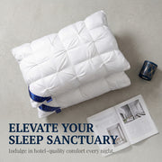 High-loft pillow fill detail