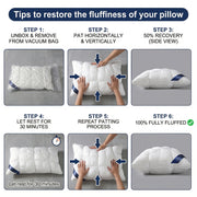 Machine-washable pillow care detail