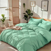 Bedhacker lightweight diamond-quilted comforter set in Bright Green