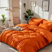 Bedhacker lightweight diamond-quilted comforter set in Burnt Orange