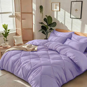 Bedhacker lightweight diamond-quilted comforter set in Taro Purple