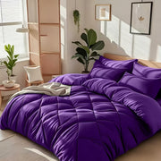 Bedhacker lightweight diamond-quilted comforter set in Violet Blue