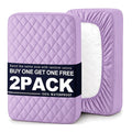 2-Pack Waterproof Mattress Protectors - Selected Color + Assorted