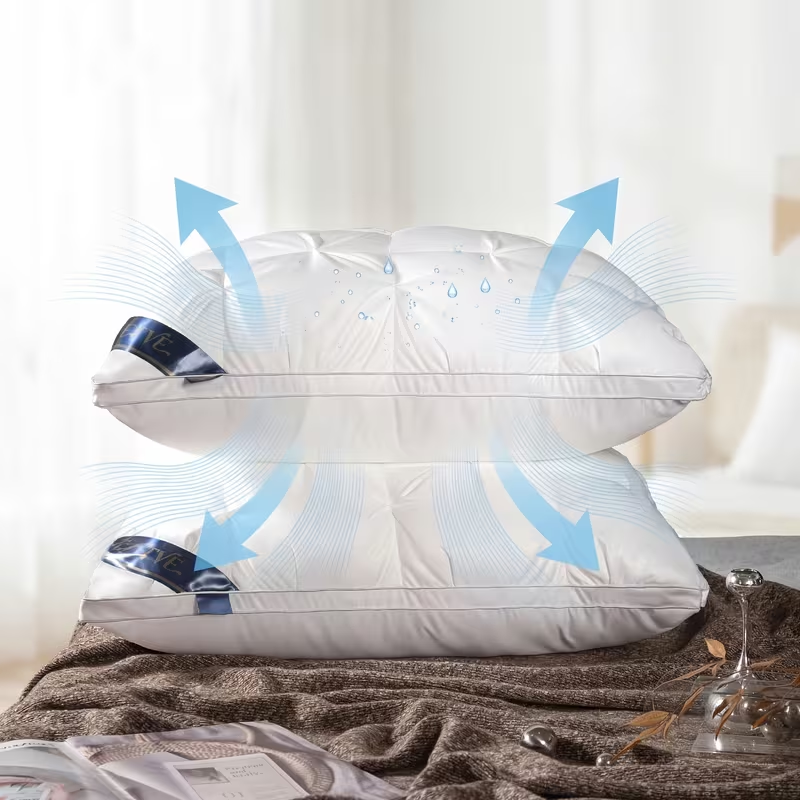 Breathable pillow airflow demonstration